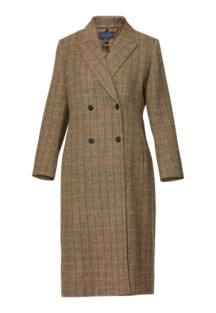 Beryl Herringbone Tweed Coat