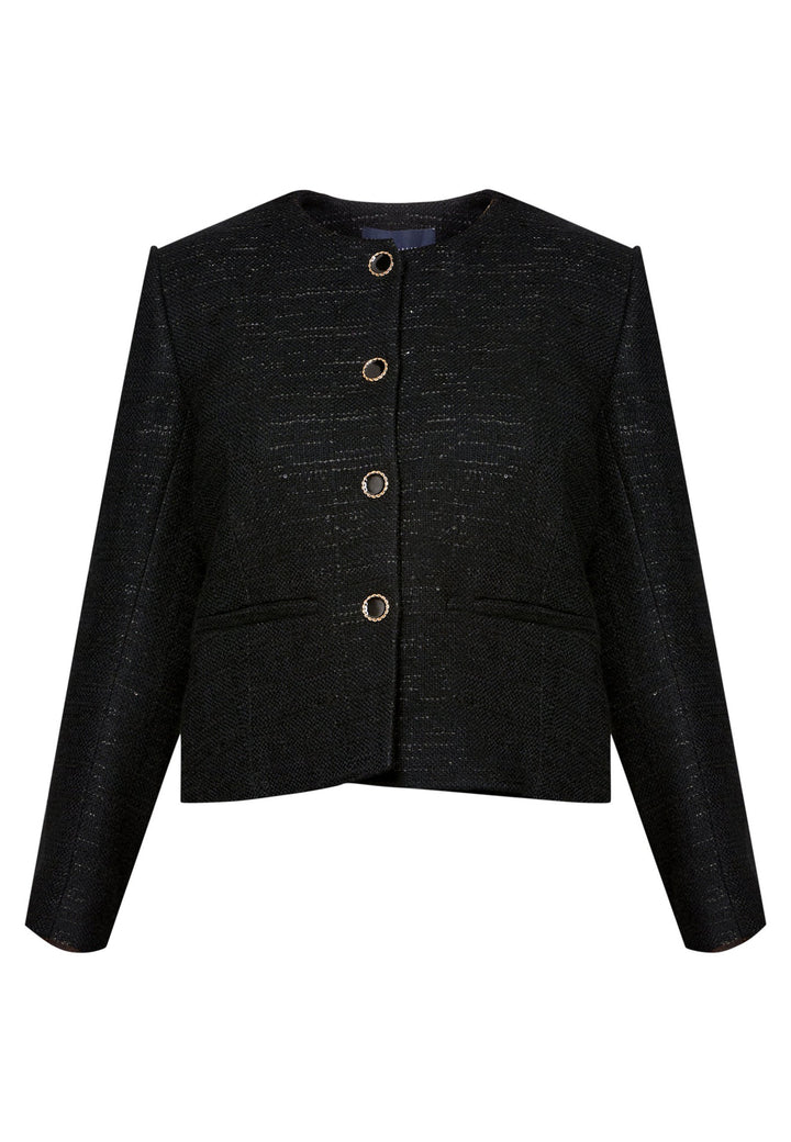 black tweed jacket