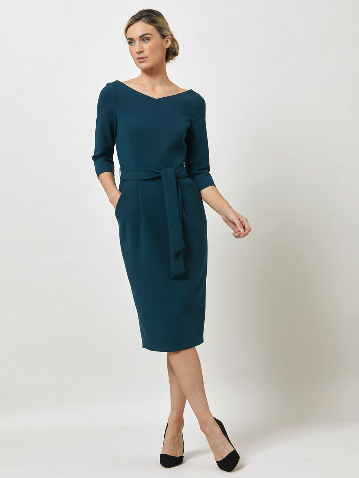 Clara Dark Jade Dress