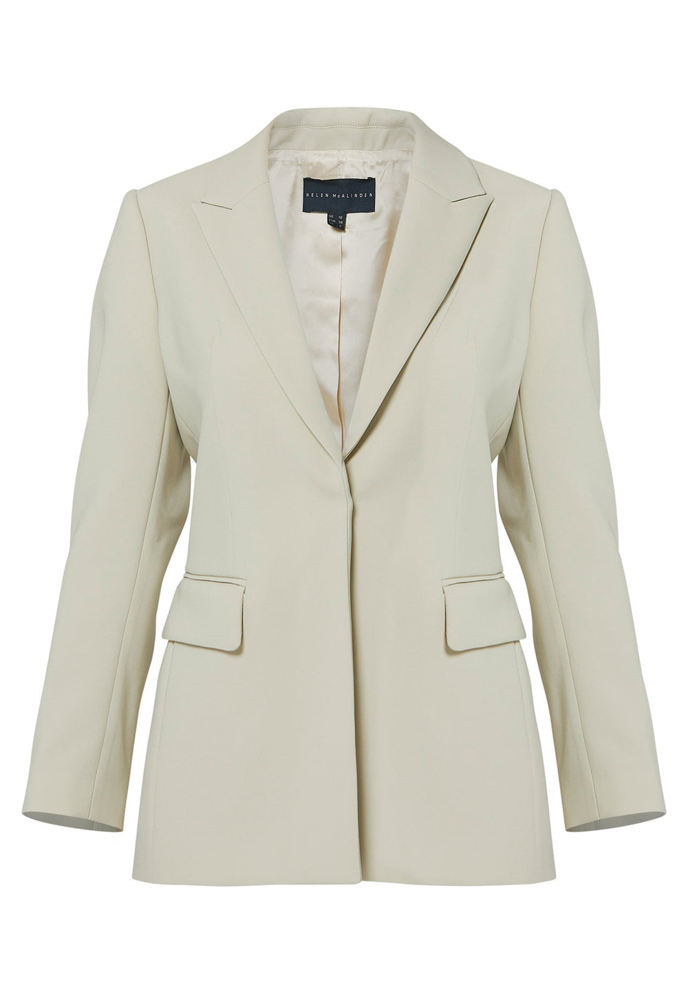 Jade offers a contemporary twist on the classic blazer, now available in a sophisticated bone hue to perfectly complement the matching trousers. This easy-fit jacket features a sporty white and bone stripe trim on the sleeve and cross back, adding a modern touch to its design. Crafted in our signature double crepe with a hint of stretch, Jade ensures both style and comfort, making it a versatile addition to your wardrobe.