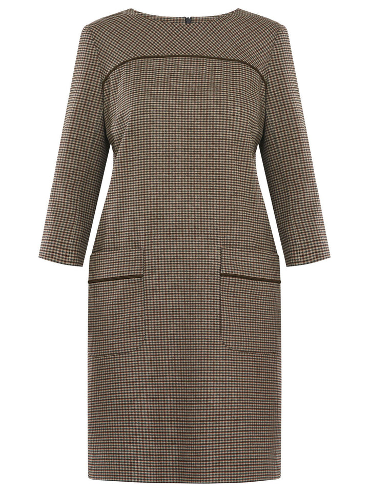Cilla shift dress in our soft handle micro check