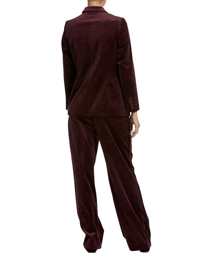 Orla Burgundy Velvet Pant