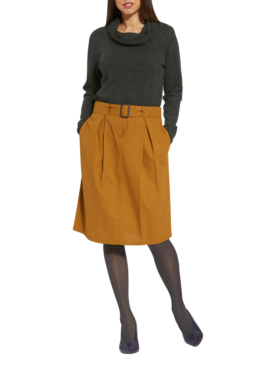 Ellie Mustard Skirt