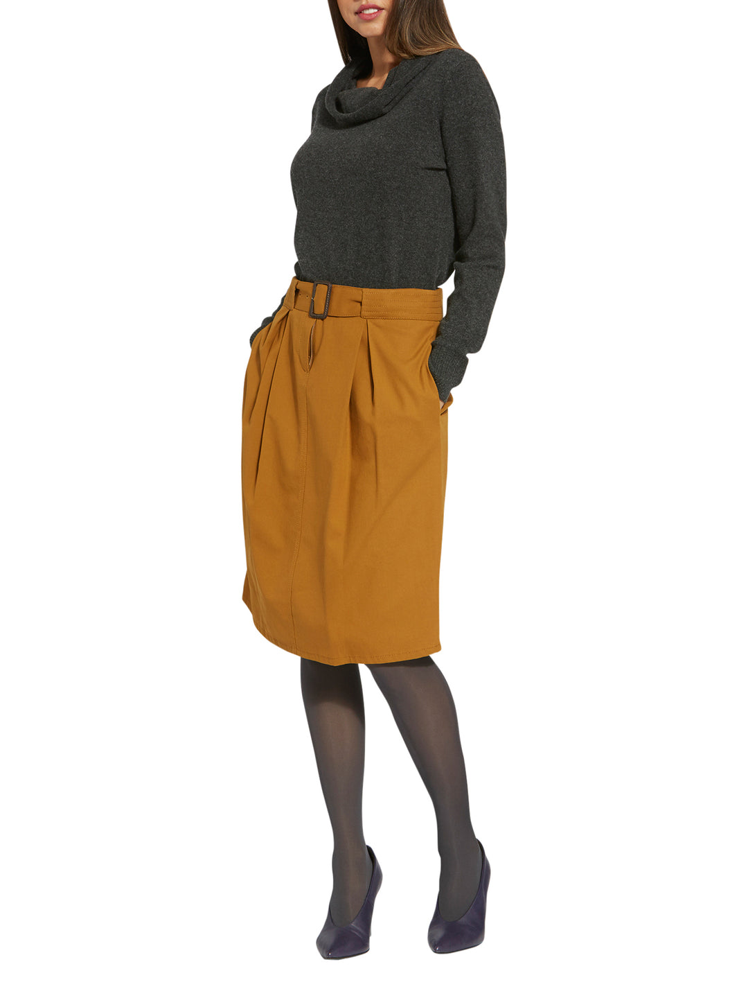 Ellie Mustard Skirt