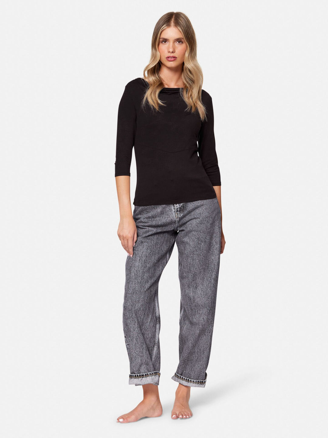 Ciara Cowl Black Top