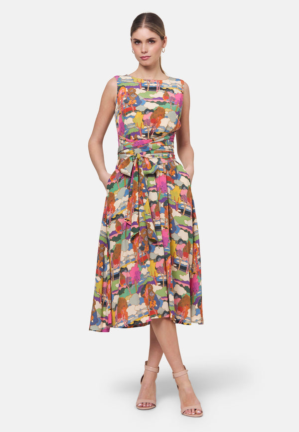 Avril Prospect Road Print Dress - made with Liberty Fabric