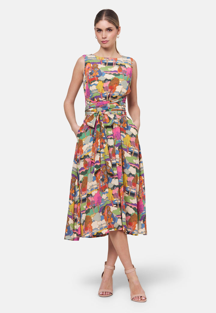 Avril Prospect Road Print Dress - made with Liberty Fabric