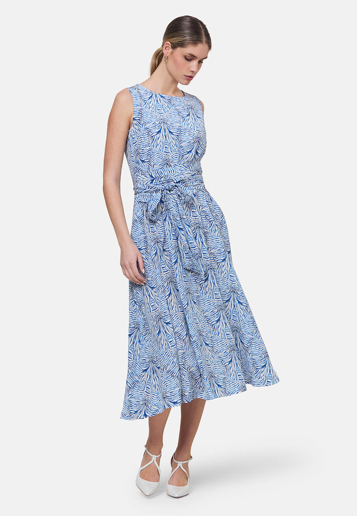 Vestido Avril com Laço e Padrão de Riscas – confecionado com Tecido Liberty