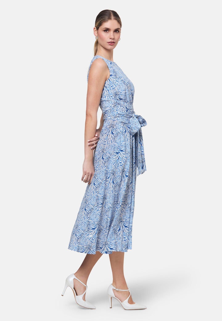 Vestido Avril com Laço e Padrão de Riscas – confecionado com Tecido Liberty