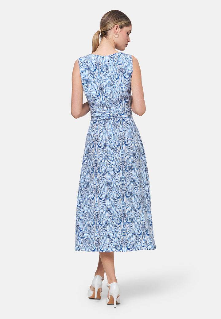 Vestido Avril com Laço e Padrão de Riscas – confecionado com Tecido Liberty