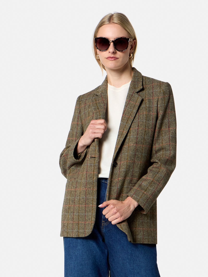 Cassie Herringbone Tweed Jacket