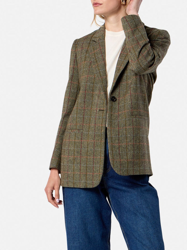 Cassie Herringbone Tweed Jacket