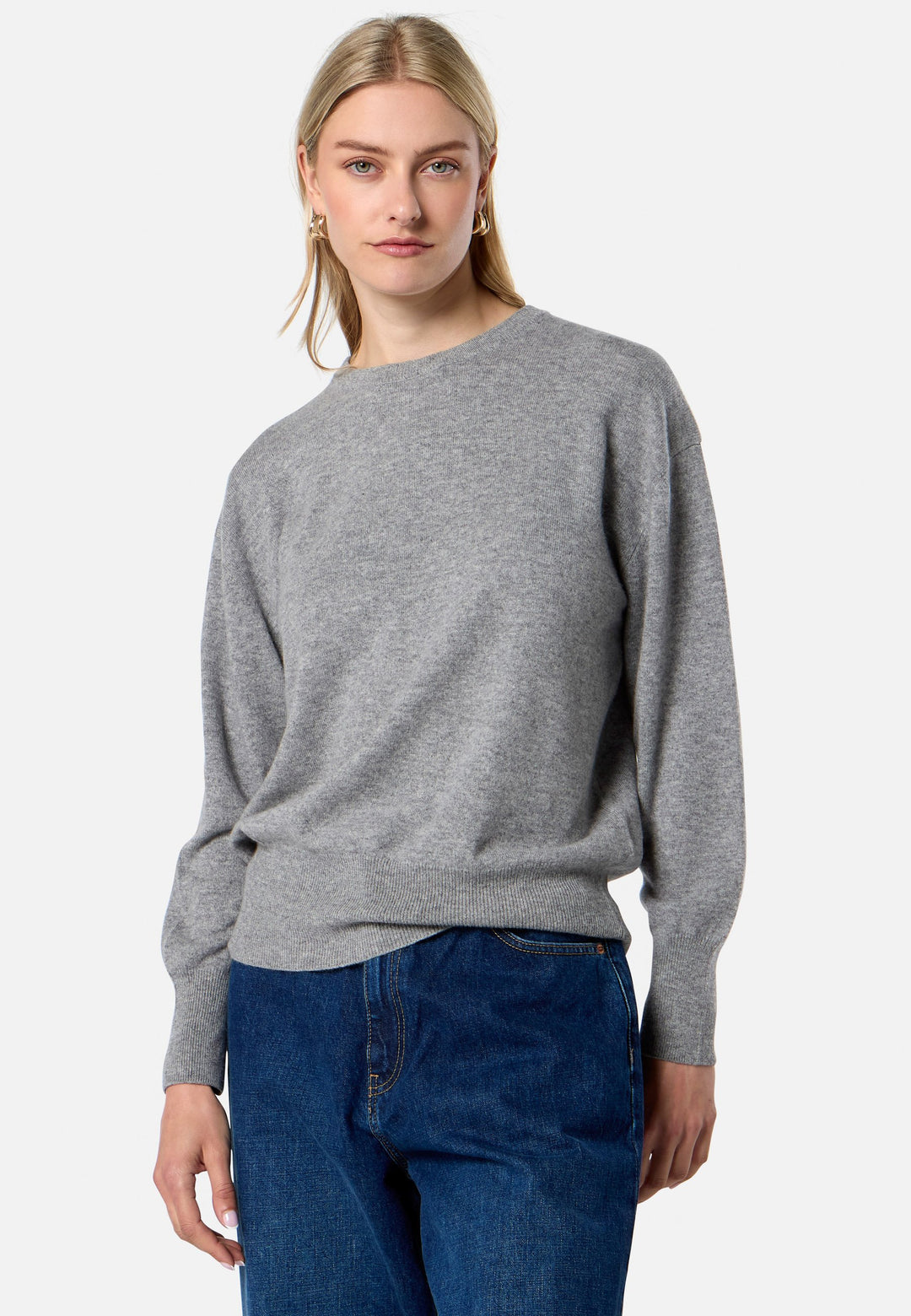 Carly Marl Grey Cashmere Sweater