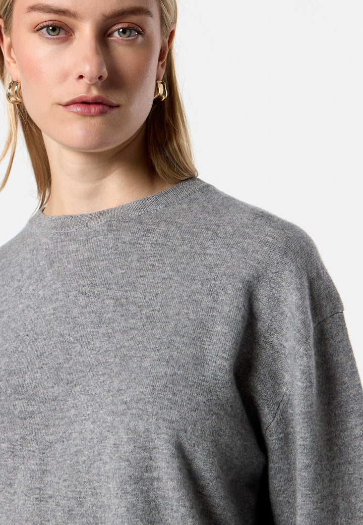 Carly Marl Grey Cashmere Sweater