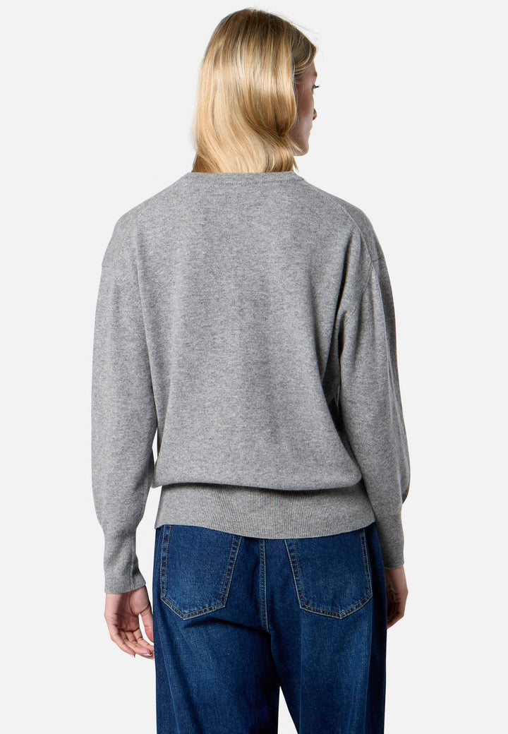 Carly Marl Grey Cashmere Sweater