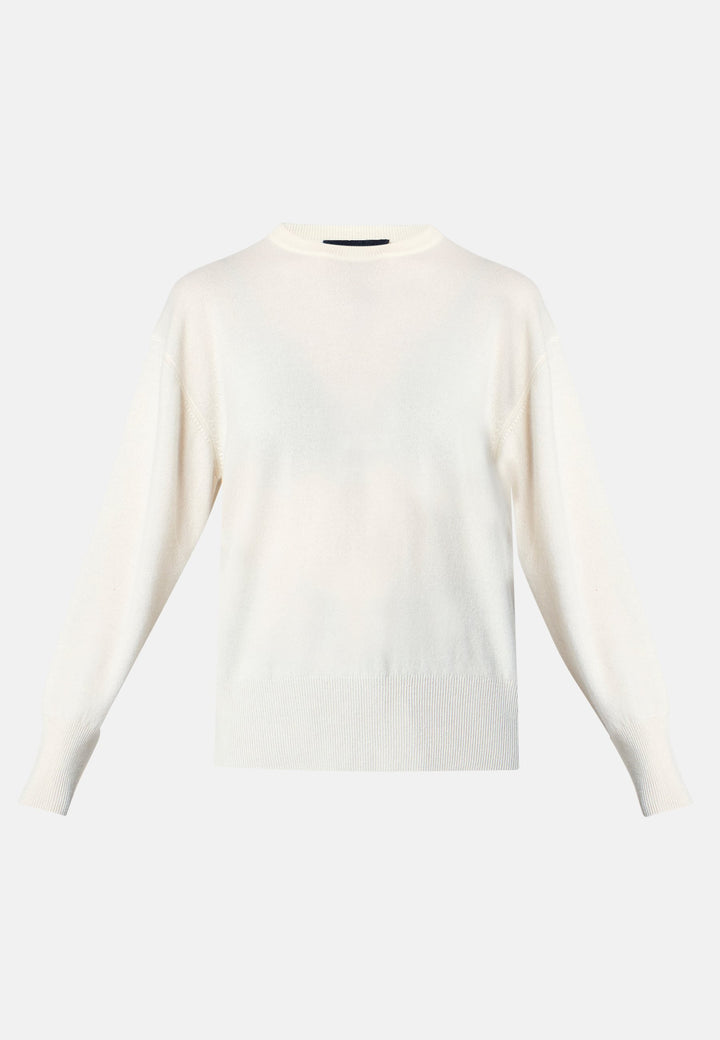Carly Winter White Cashmere Sweater