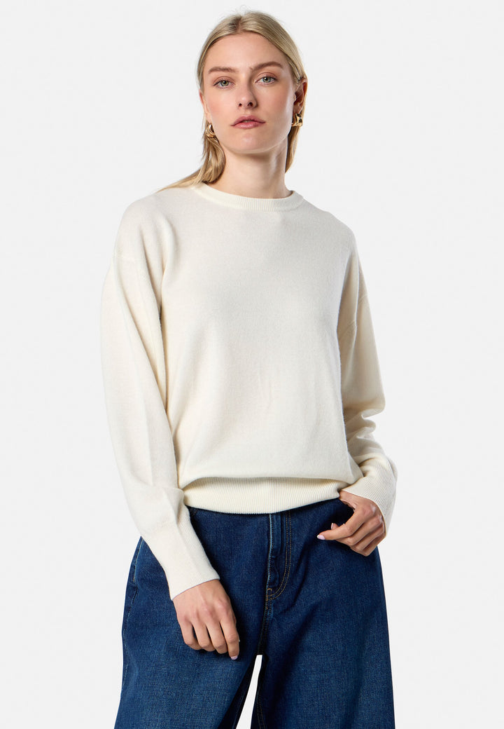 Carly Winter White Cashmere Sweater