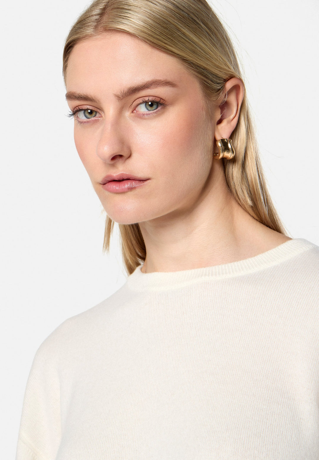 Carly Winter White Cashmere Sweater
