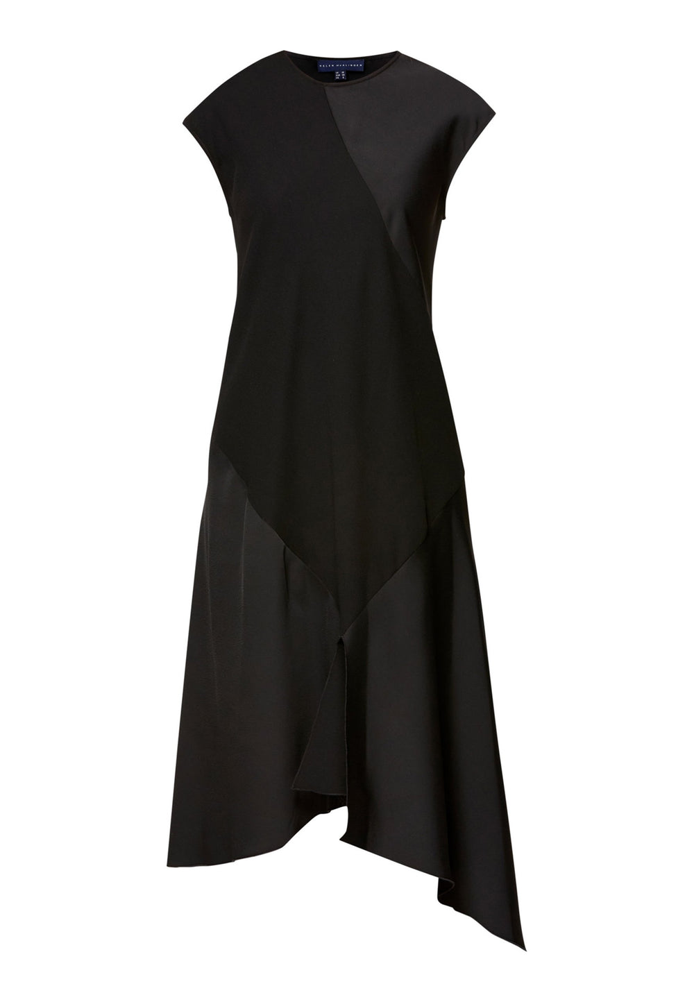 black midi assymetric dress