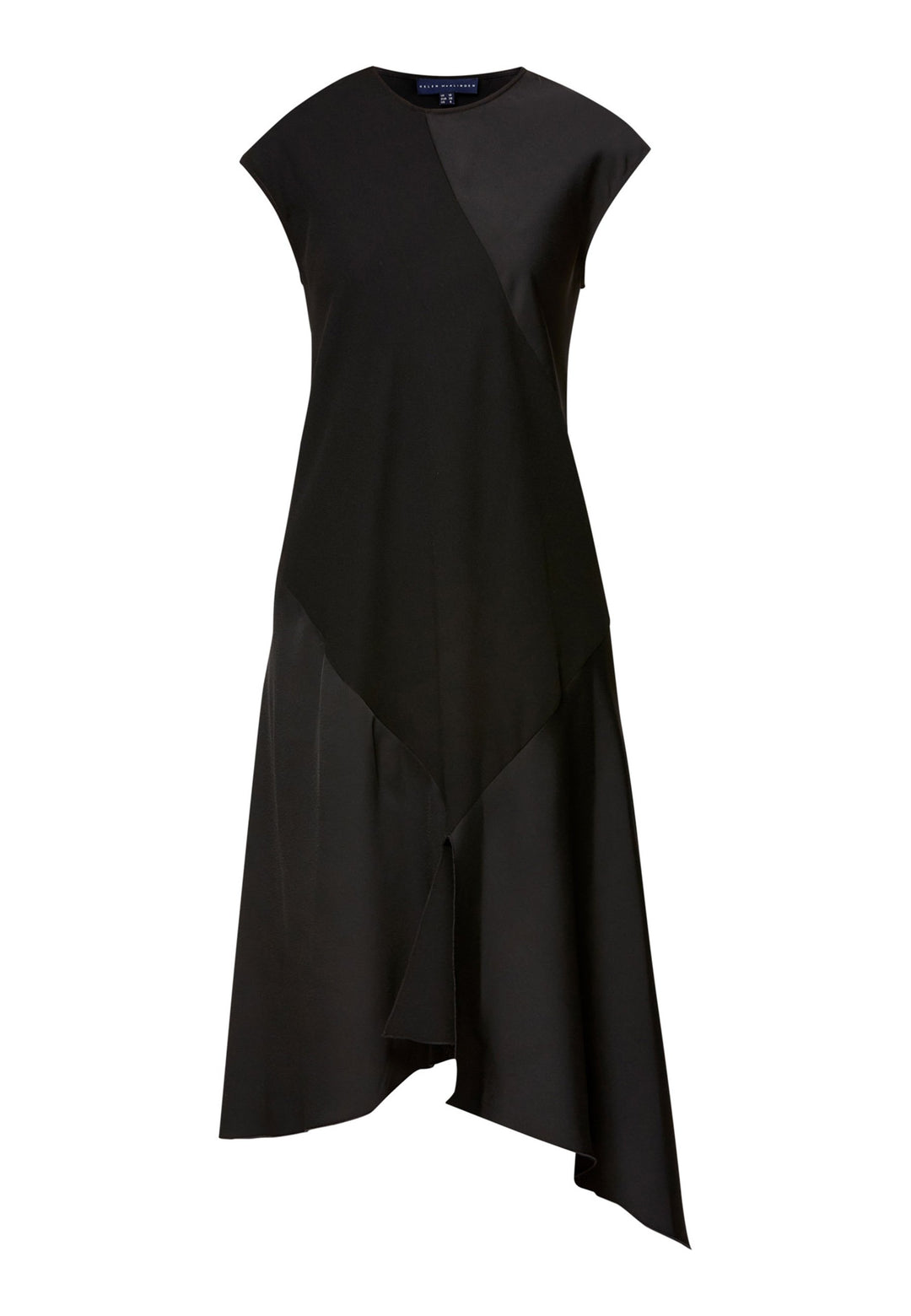 black midi assymetric dress