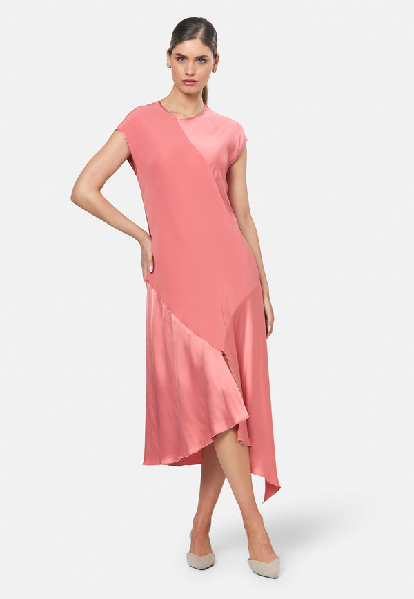 Carmin Coral Rose Dress