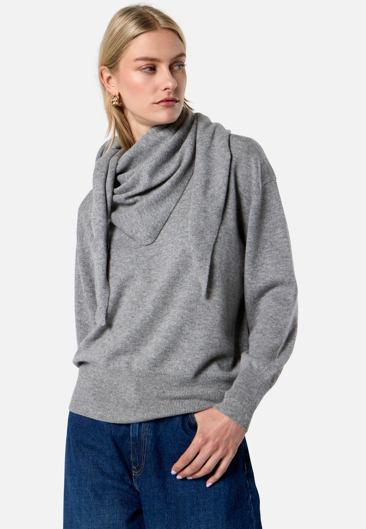 Cashmere Marl Grey Triangle Scarf