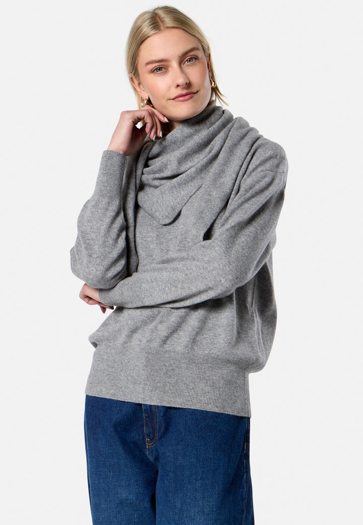 Cashmere Marl Grey Triangle Scarf