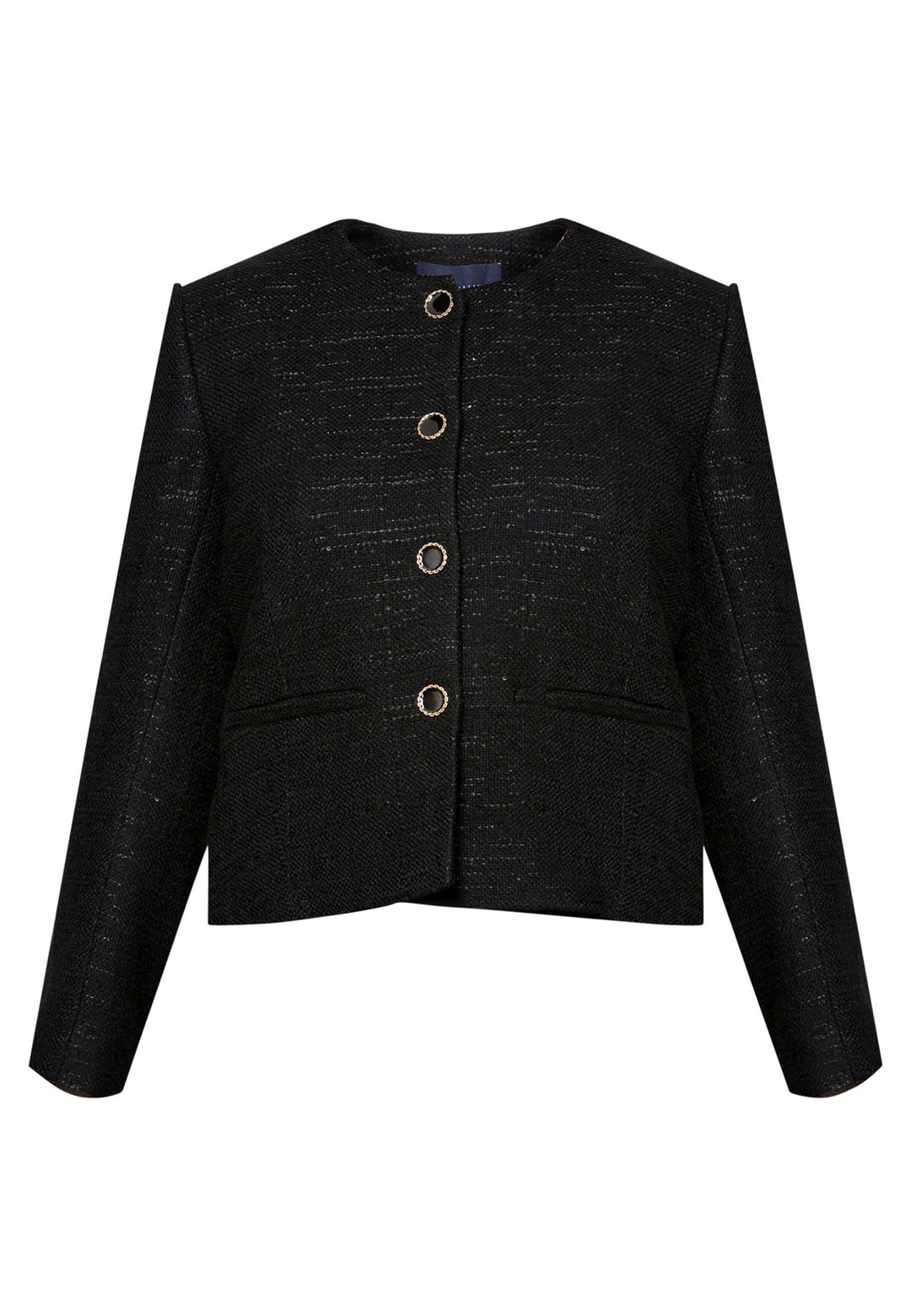 black tweed jacket
