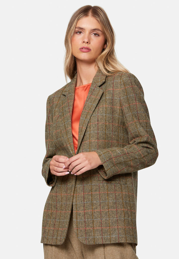 Cassie Herringbone Tweed Jacket