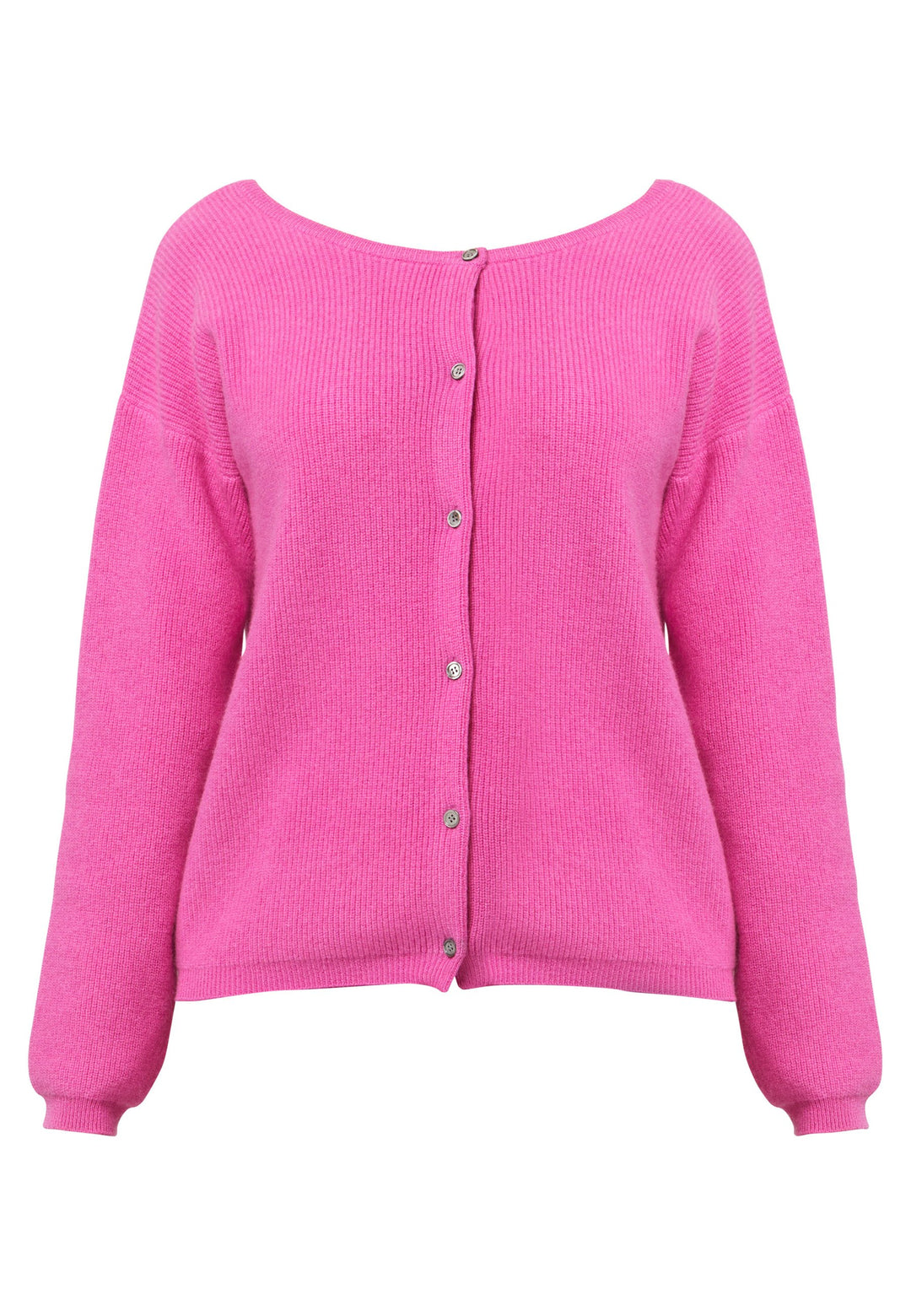 A versatile, reversible cardigan you can wear buttoned at the front or back, or pair with the matching Marlena top. Spun from pure cashmere with a plush, cloud-soft handle, it features a neat crew neckline, dropped shoulders and an easy, hip-skimming fit finished with fine rib trims.