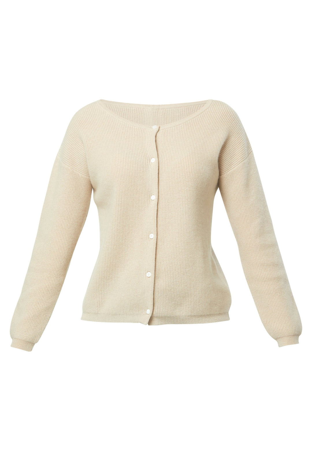 A versatile, reversible cardigan you can wear buttoned at the front or back, or pair with the matching Marlena top. Spun from pure cashmere with a plush, cloud-soft handle, it features a neat crew neckline, dropped shoulders and an easy, hip-skimming fit finished with fine rib trims.