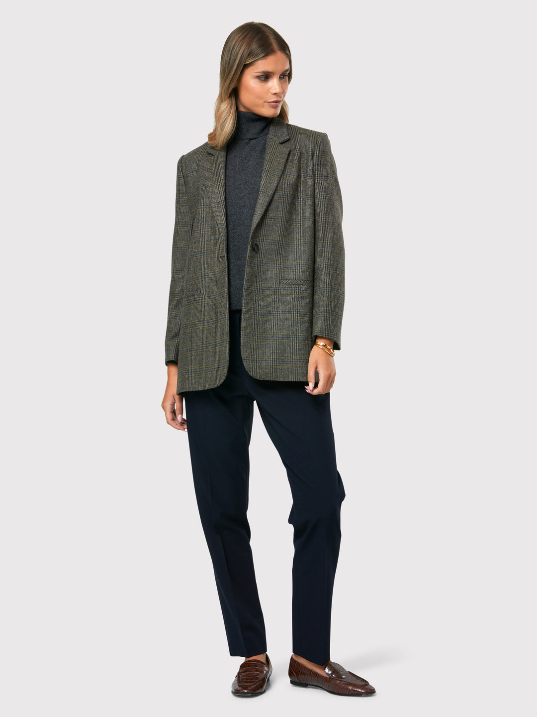 Cassie Magee Tweed Check Blazer