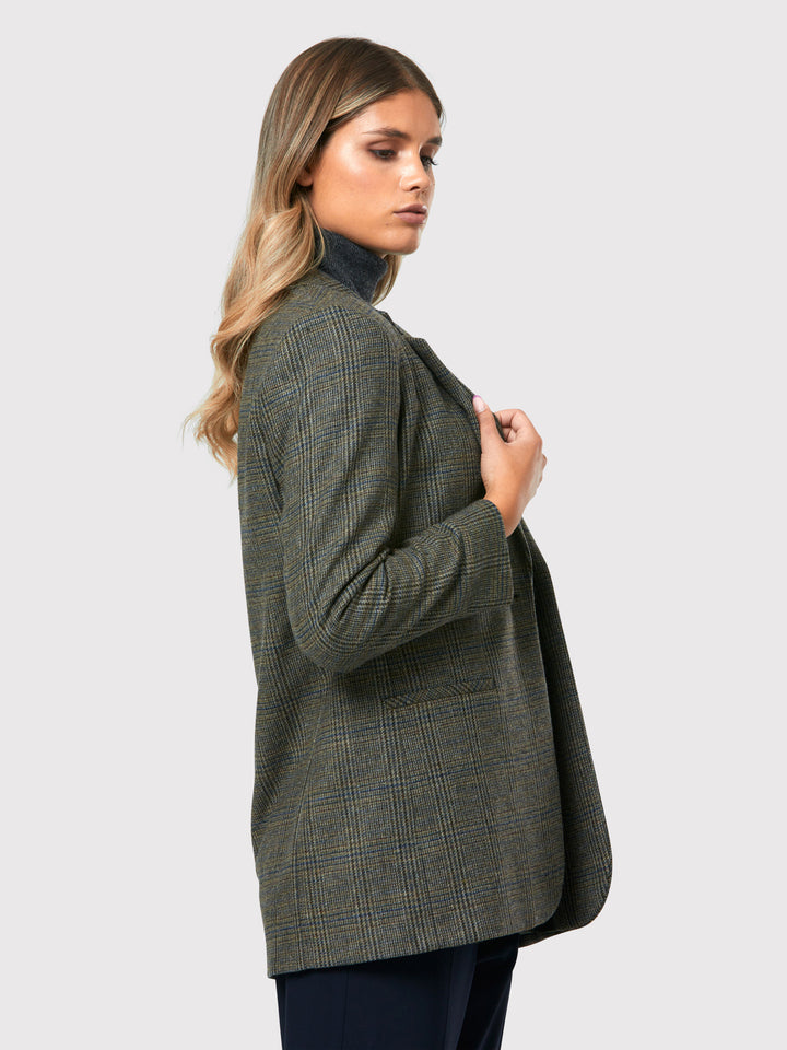 Cassie Magee Tweed Check Blazer