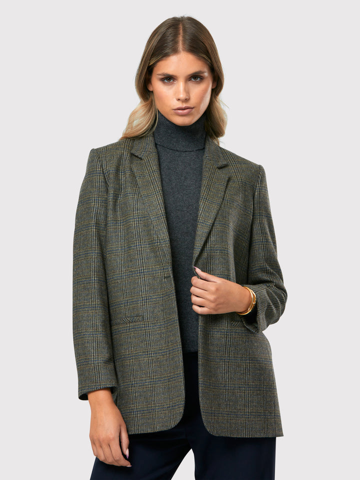 Cassie Magee Tweed Check Blazer