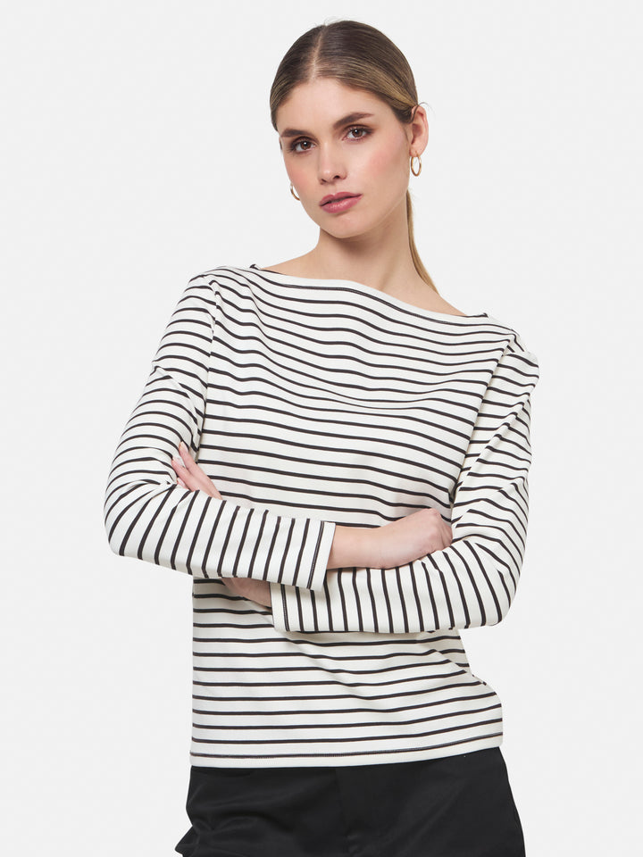 Teagan Brown Stripe T-shirt