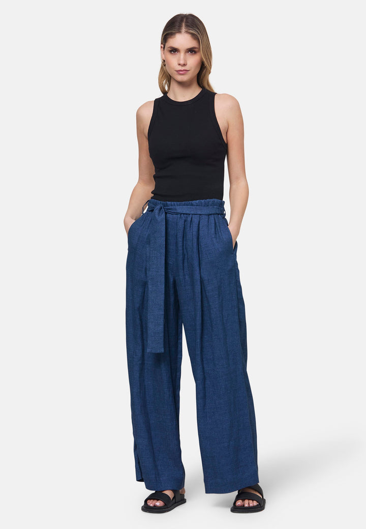 Hepburn Indigo Wide Leg Trouser
