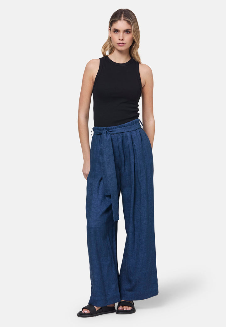 Hepburn Indigo Wide Leg Trouser