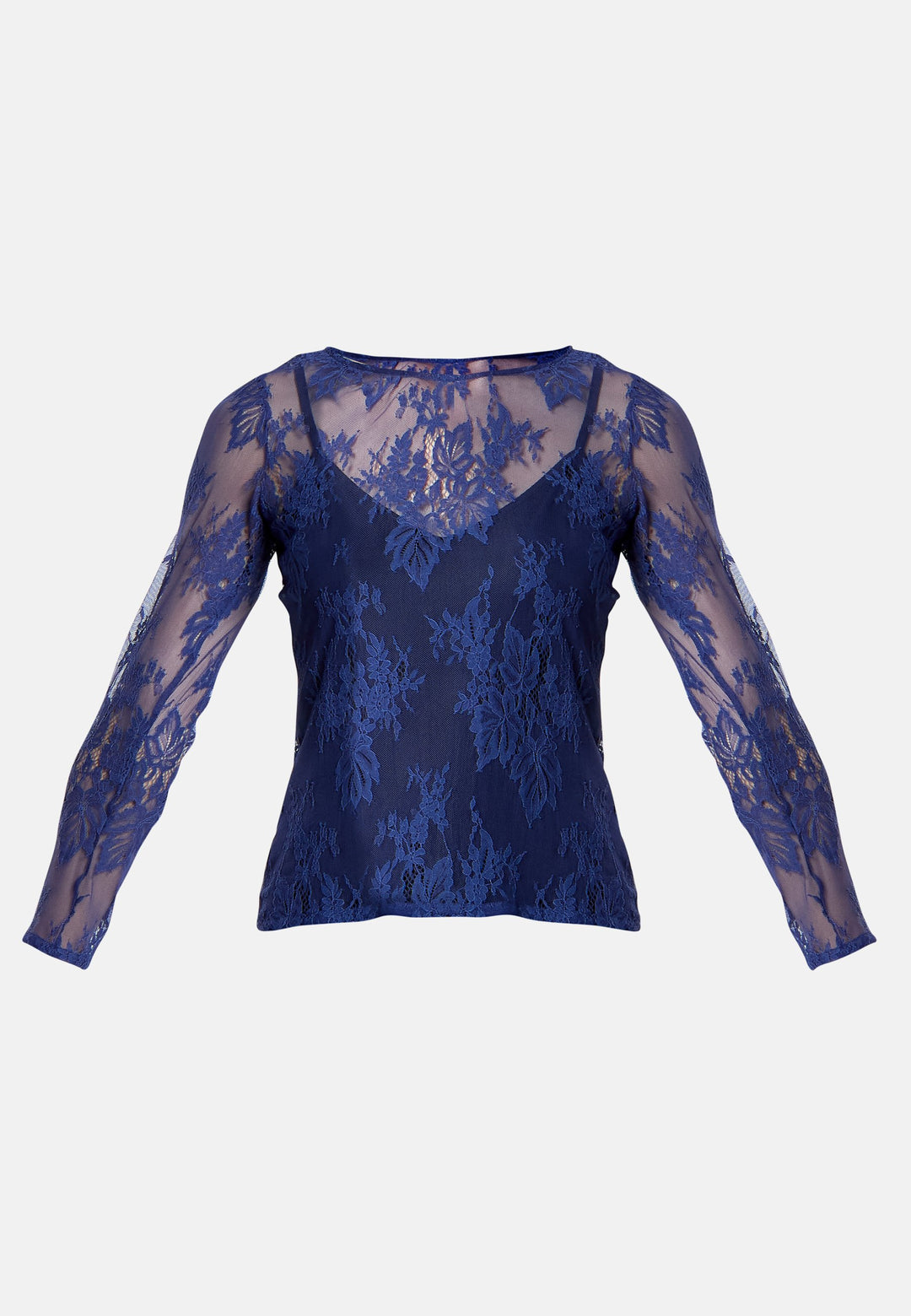 Isla Ink Blue Lace Top