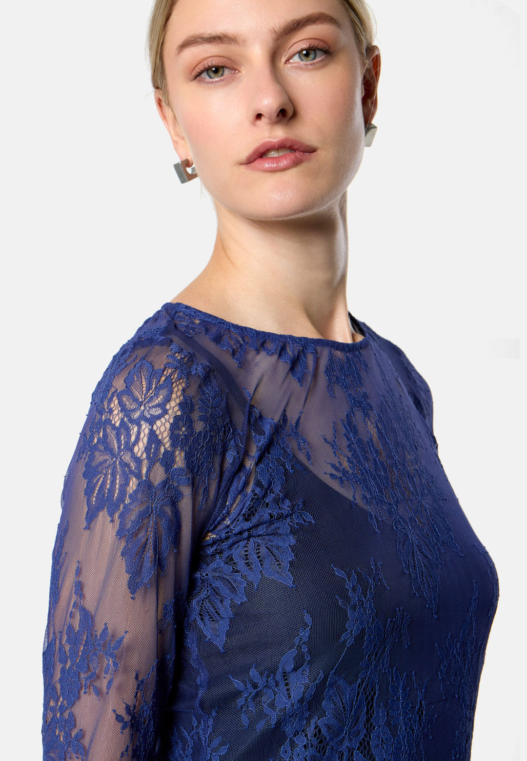 Isla Ink Blue Lace Top