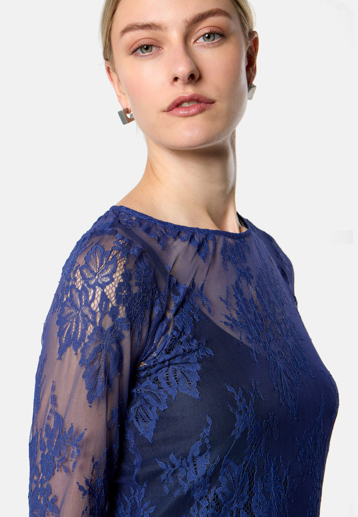 Isla Ink Blue Lace Top