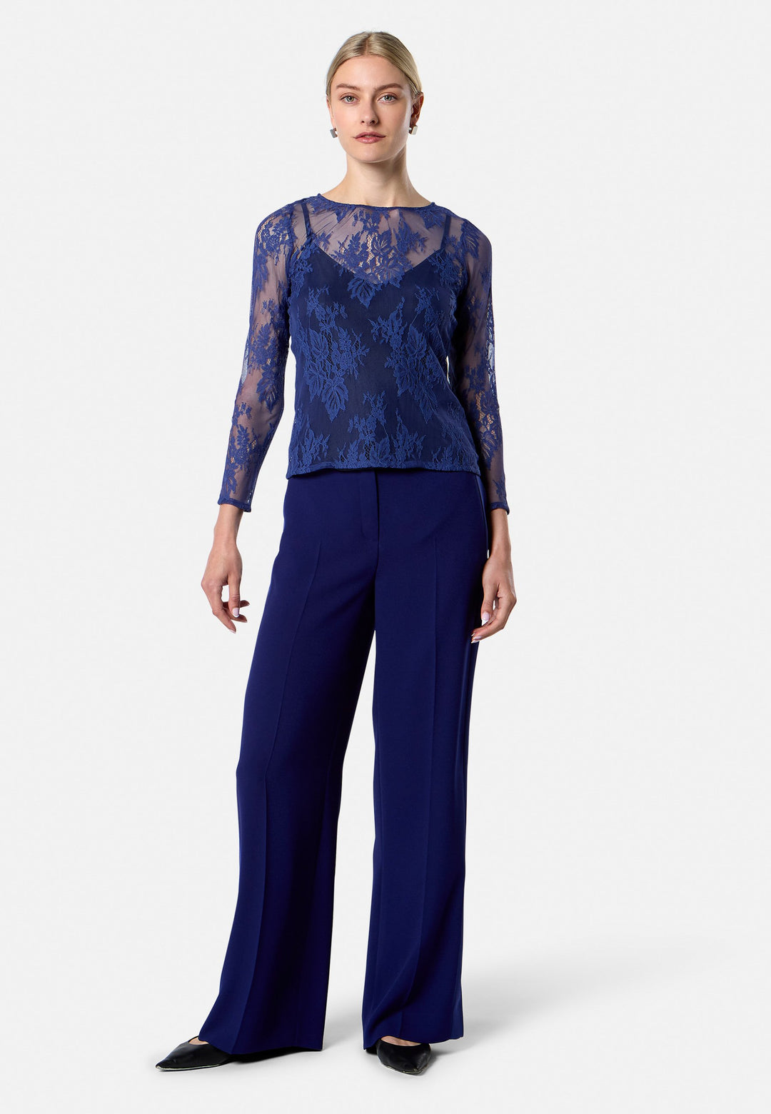 Isla Ink Blue Lace Top