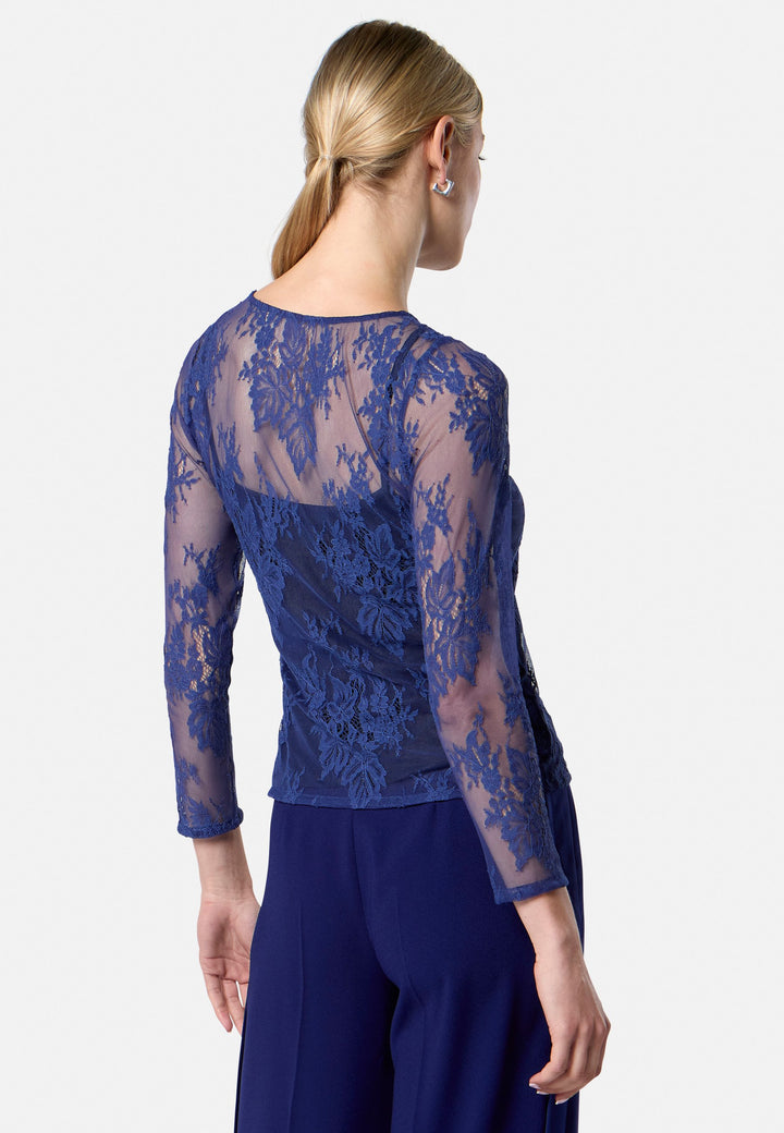 Isla Ink Blue Lace Top