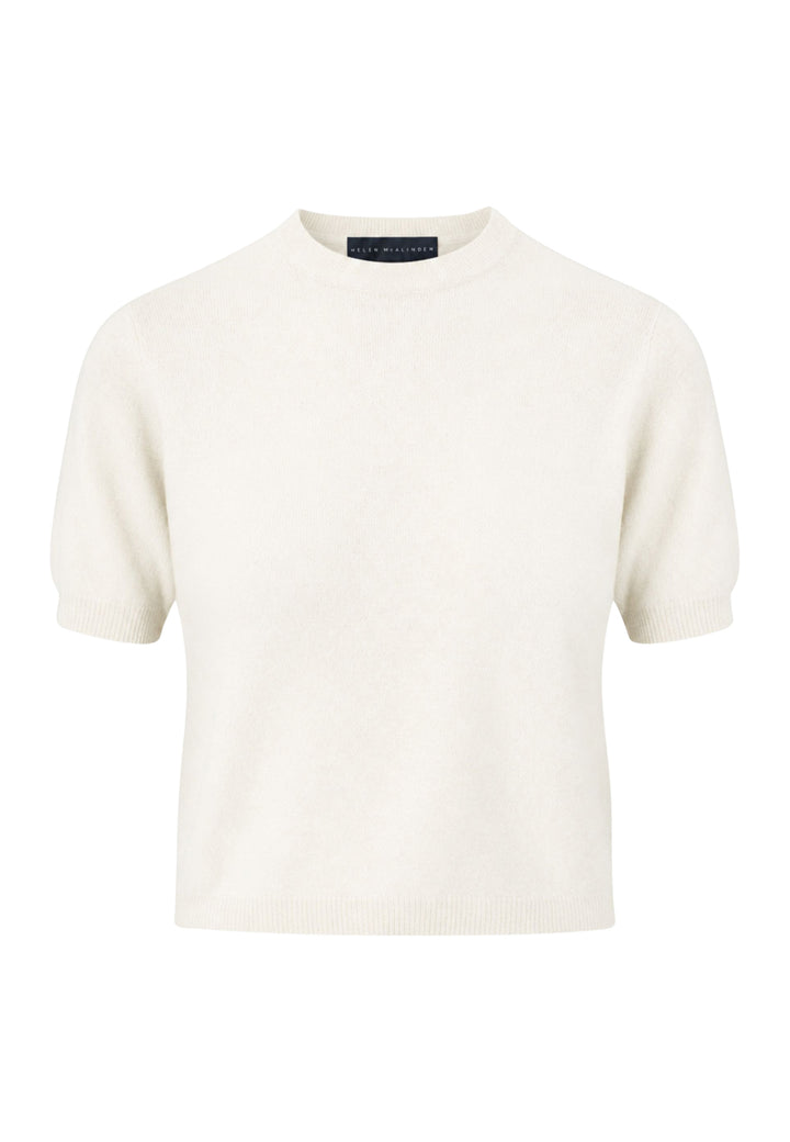 Gemma Winter White Cashmere Crew neck T-shirt