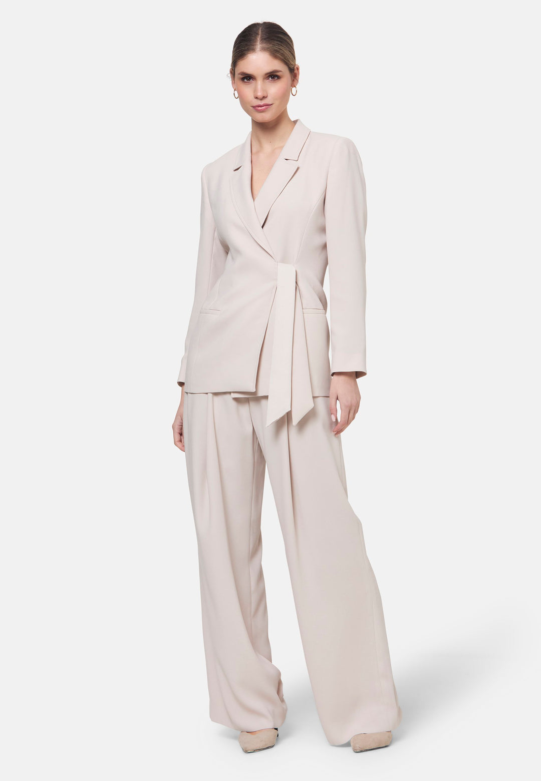 Laura Natural Pearl Tie-Blazer