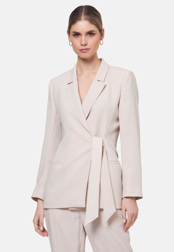 Laura Natural Pearl Tie-Blazer