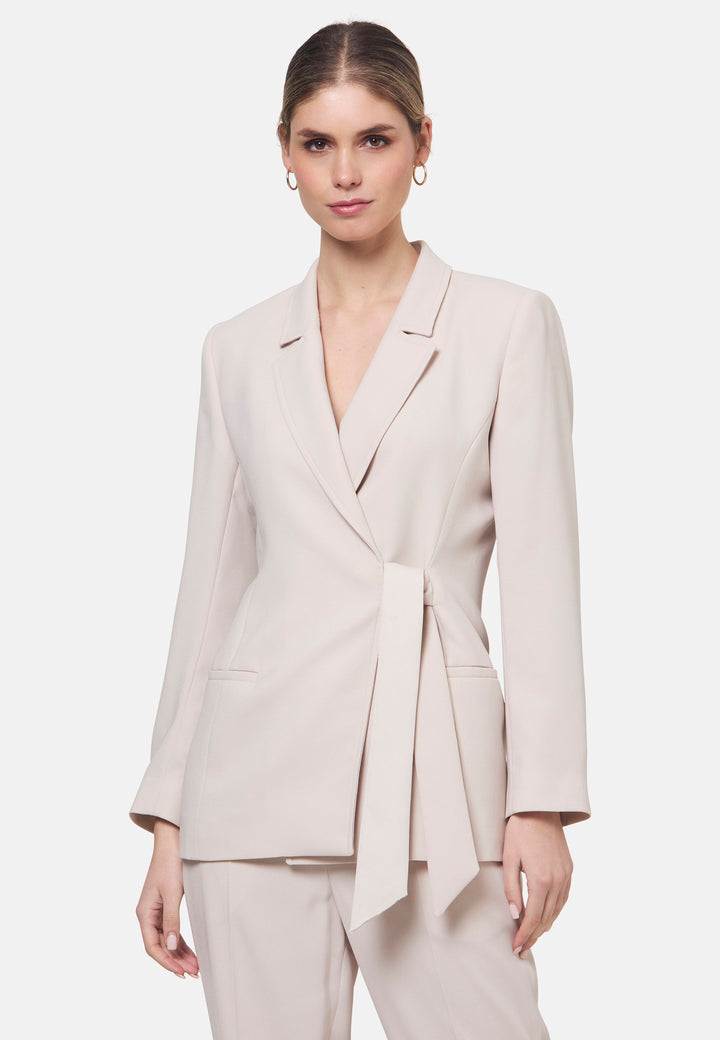 Laura Natural Pearl Tie-Blazer