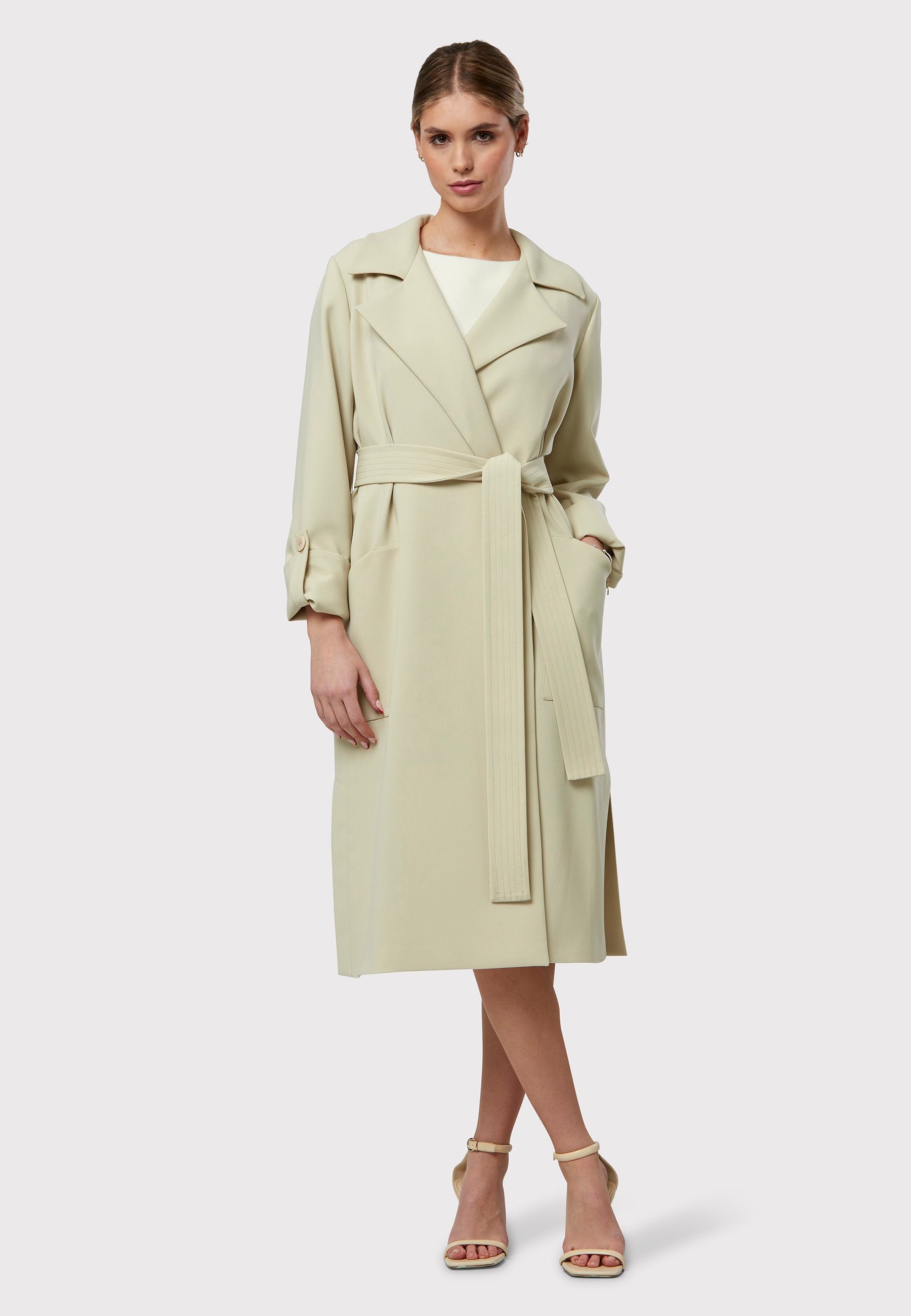 Fluid trench coat sales