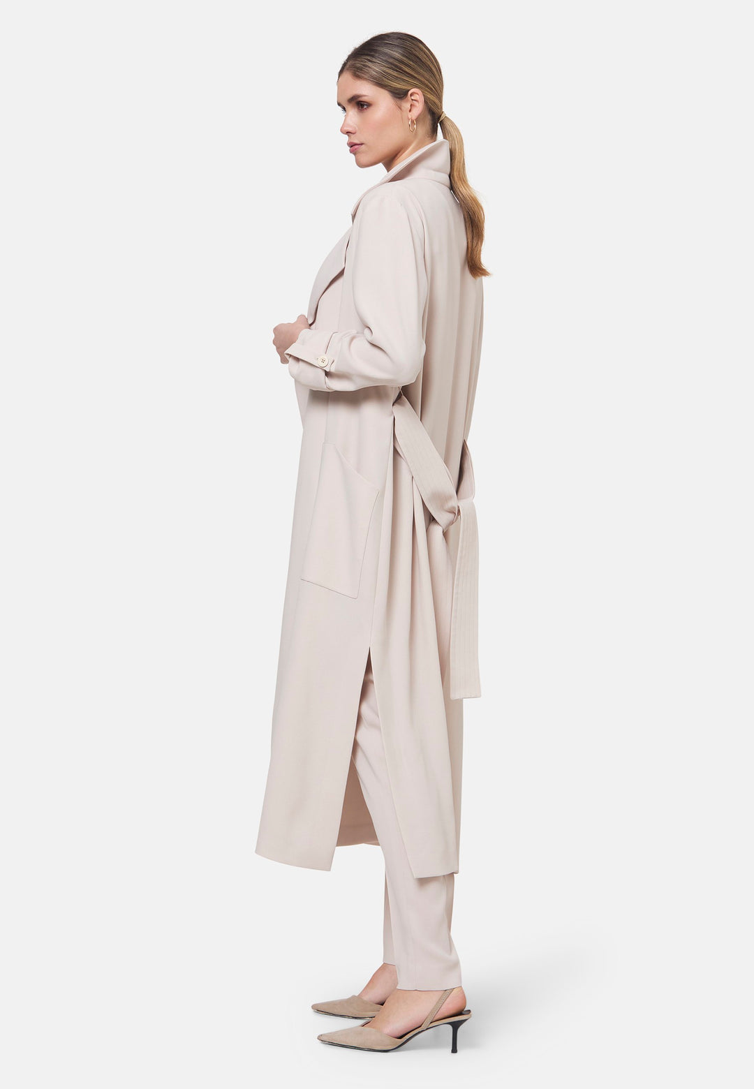 Lydiah Natural Pearl Duster Coat