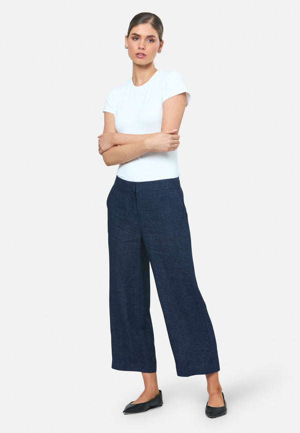 Margot Dark Indigo Cropped Trouser