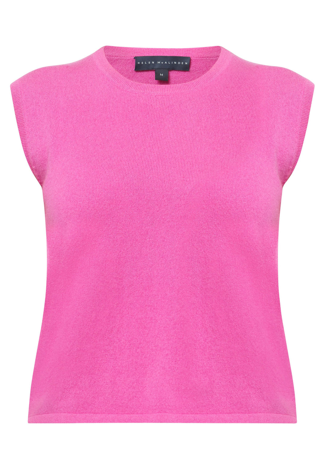 The statement sleeveless knit. Spun from pure cashmere with a cloud-soft handle, it has a neat crew neckline, clean armholes and a waist-skimming straight fit. Lightweight yet warm, it slips under blazers or wears solo with high-rise denim.